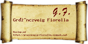 Grünczveig Fiorella névjegykártya